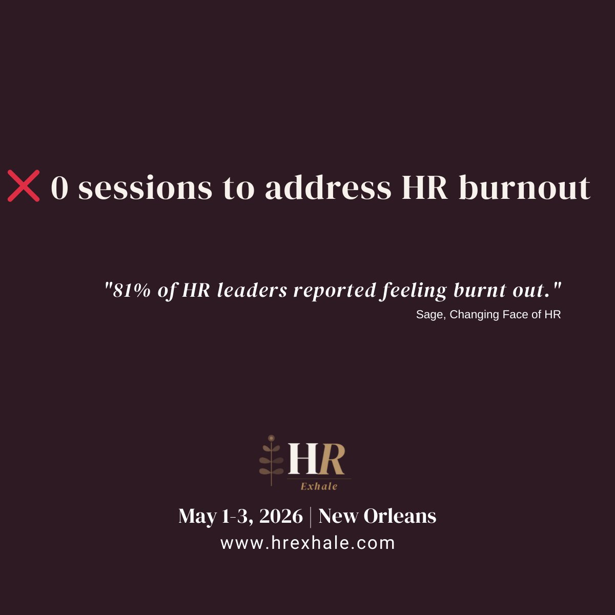 0 sessions to address HR depletion — HR Exhale